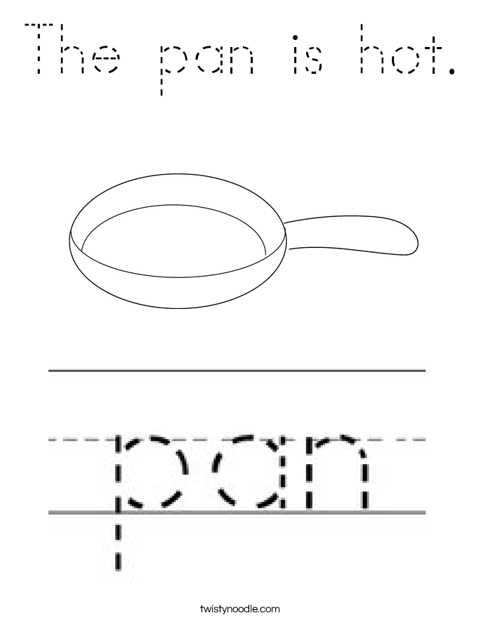 The pan is hot. Coloring Page