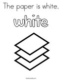 The paper is white Coloring Page