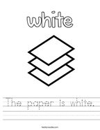 The paper is white Handwriting Sheet