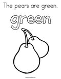 The pears are green Coloring Page - Twisty Noodle