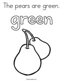 The pears are green Coloring Page