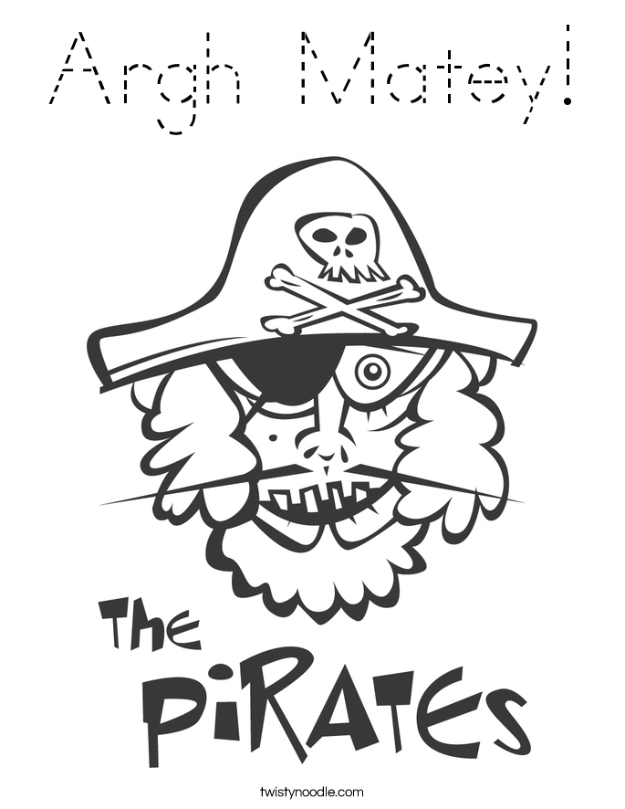 Argh Matey! Coloring Page