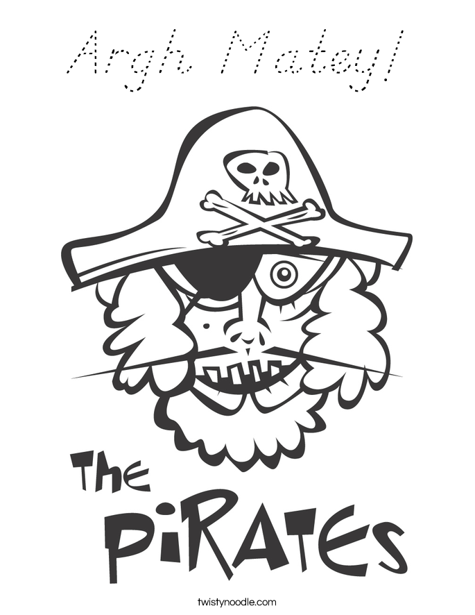 Argh Matey! Coloring Page