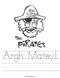 Argh Matey! Worksheet