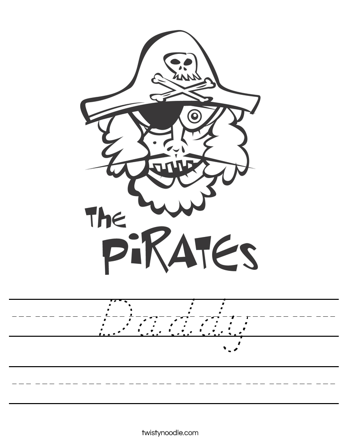 Daddy Worksheet