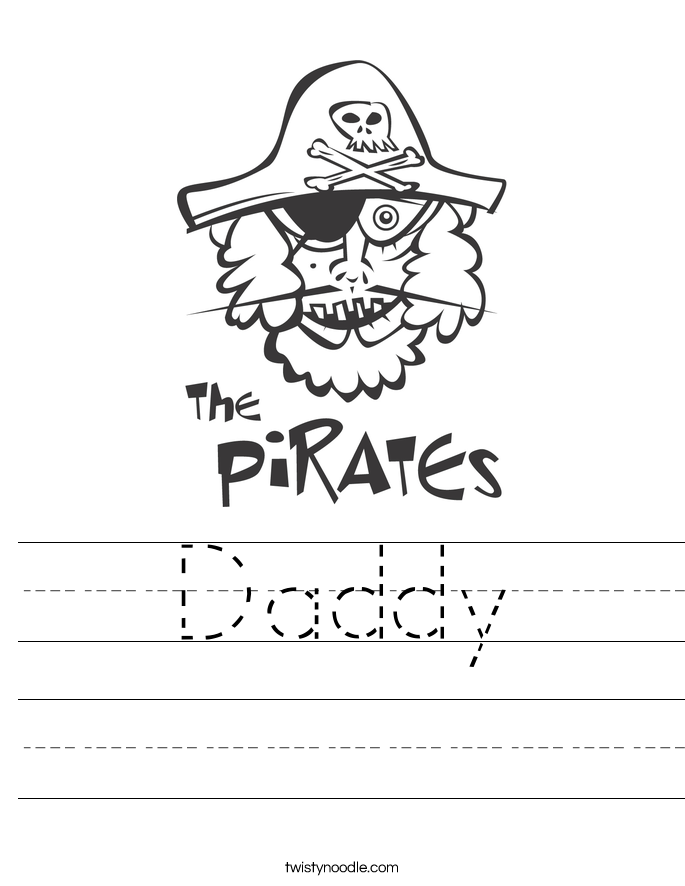 Daddy Worksheet