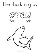 The shark is gray Coloring Page