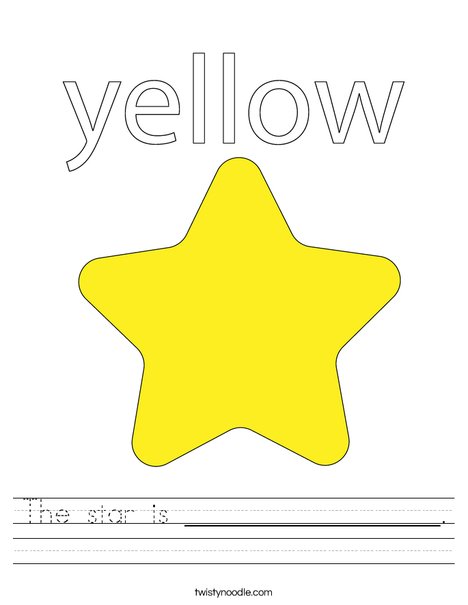 The star is _________________ Worksheet - Twisty Noodle