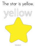 The star is yellow Coloring Page
