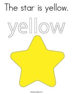 The star is yellow Coloring Page