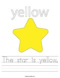 The star is yellow. Worksheet