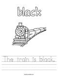 The train is black. Worksheet