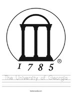 The University of Georgia Handwriting Sheet