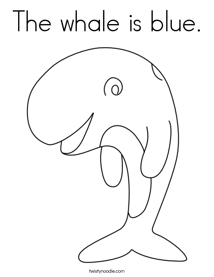 The Whale Is Blue Coloring Page Twisty Noodle The Whale Is Blue Coloring Page Twisty Noodle