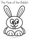 The Year of the Rabbit Coloring Page