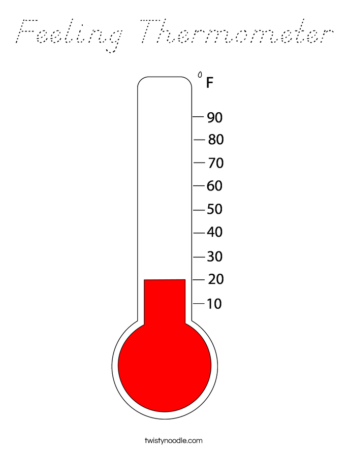 Feeling Thermometer Coloring Page