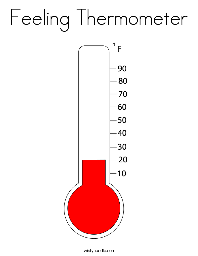 Feeling Thermometer Coloring Page