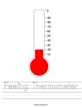 Feeling Thermometer Worksheet