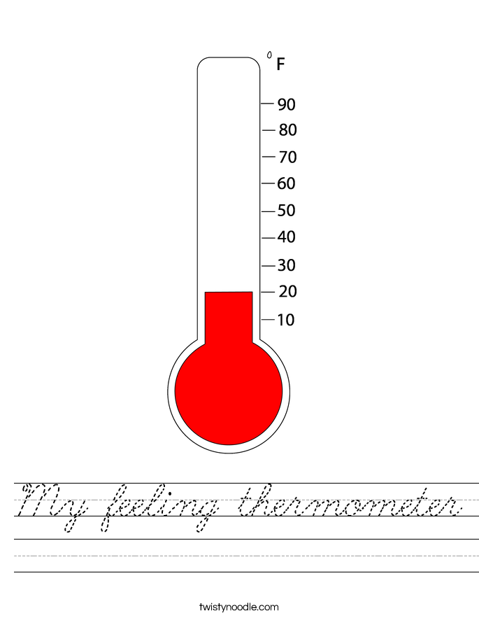 My feeling thermometer Worksheet