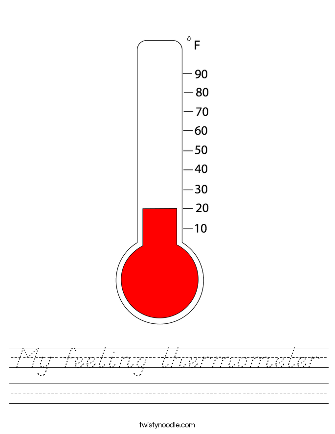 My feeling thermometer Worksheet