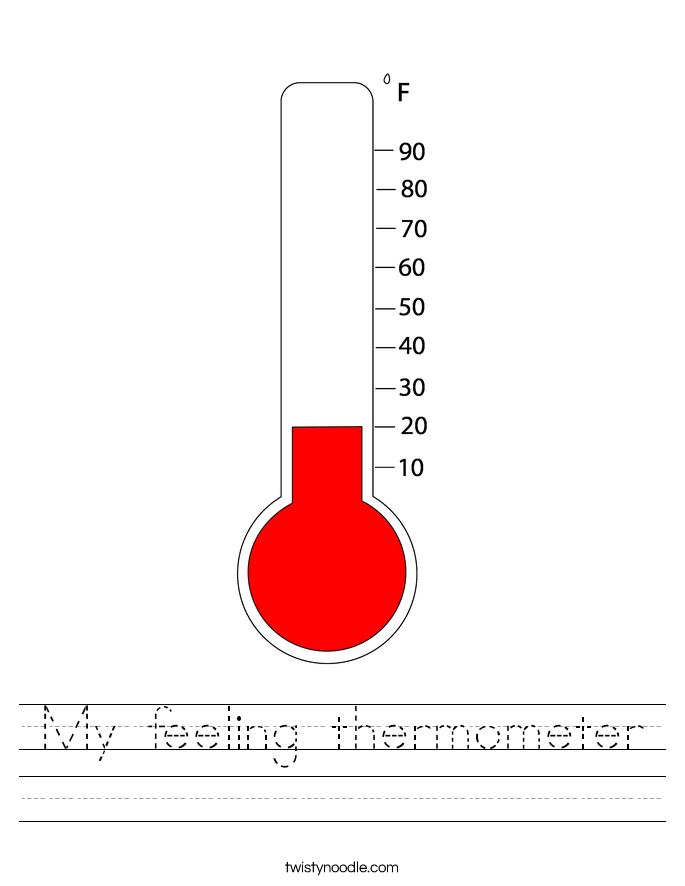 My feeling thermometer Worksheet