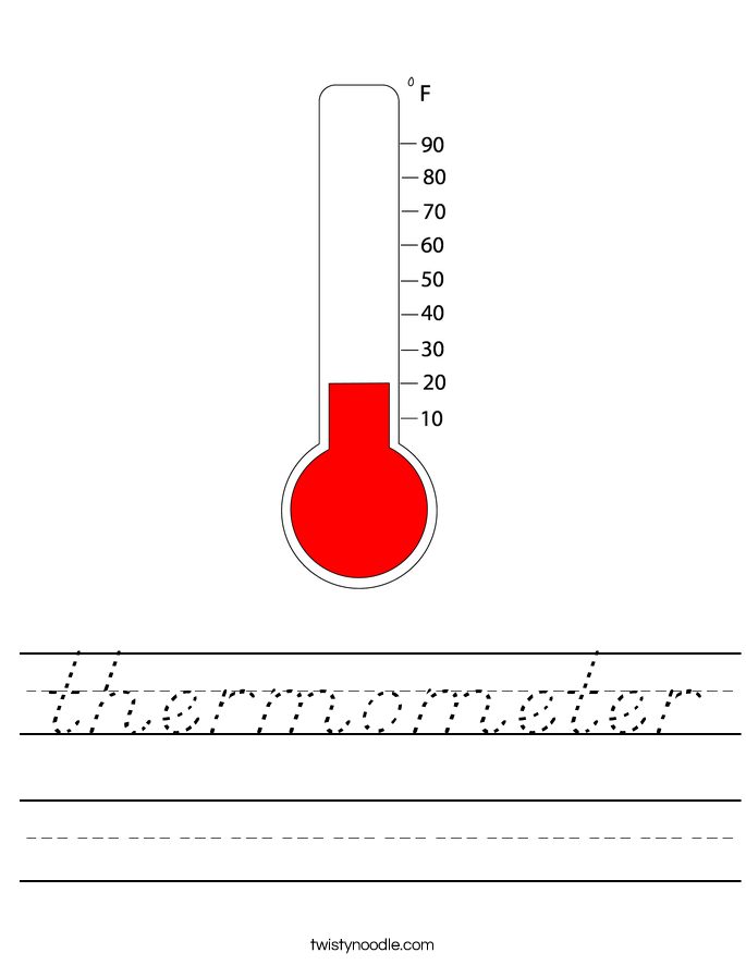 thermometer Worksheet