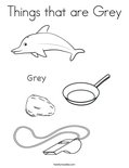 Things that are Grey Coloring Page