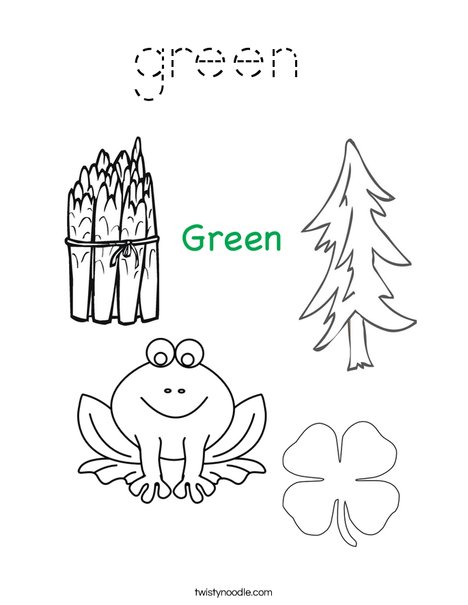 Things that are green Coloring Page