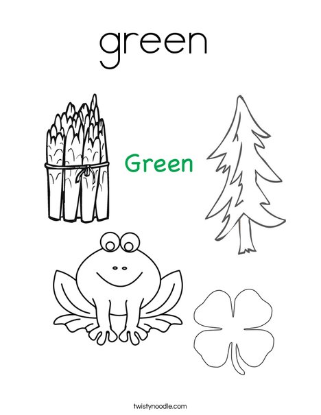 Things that are green Coloring Page