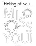 Thinking of you  Coloring Page