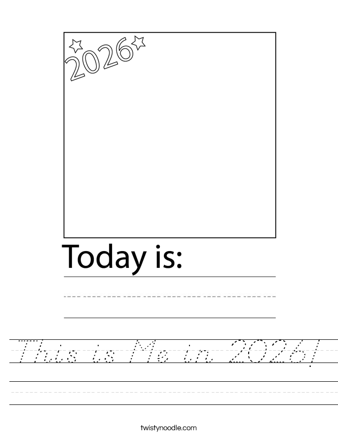 This is Me in 2026! Worksheet