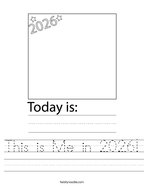 This is Me in 2026 Handwriting Sheet