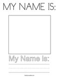 MY NAME IS: Coloring Page
