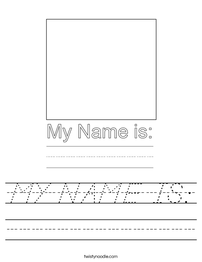 MY NAME IS: Worksheet