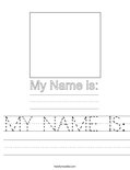 MY NAME IS: Worksheet