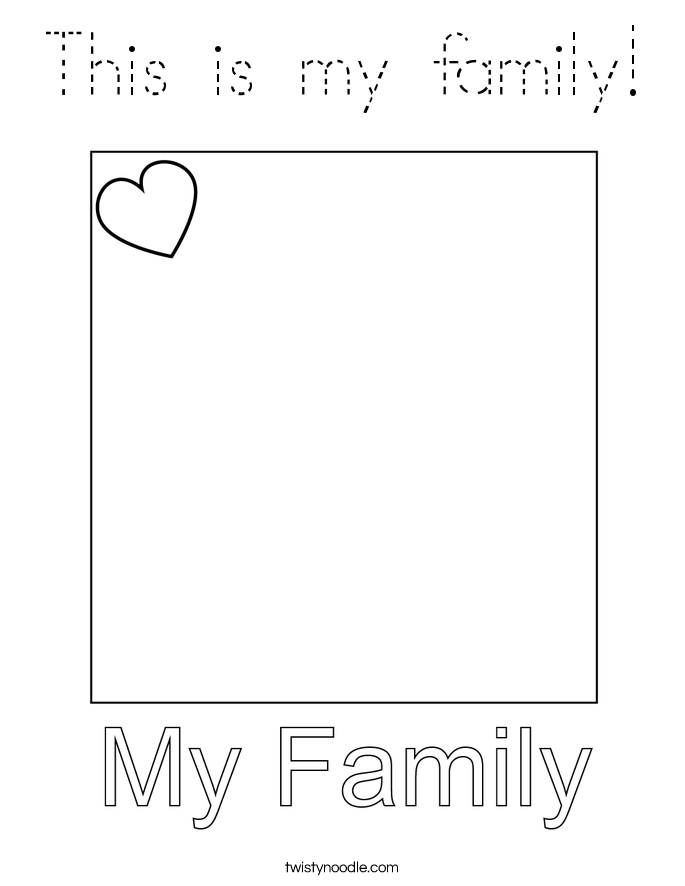 This is my family! Coloring Page