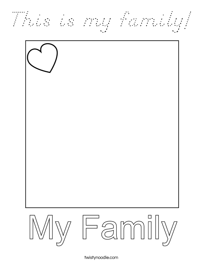 This is my family! Coloring Page
