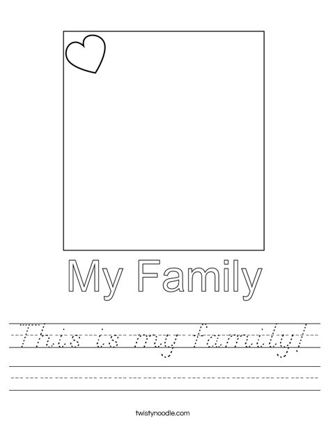 This is my family! Worksheet