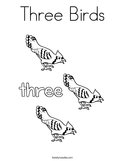 Three Birds Coloring Page