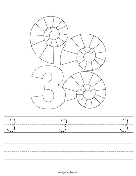 Three Shells Worksheet