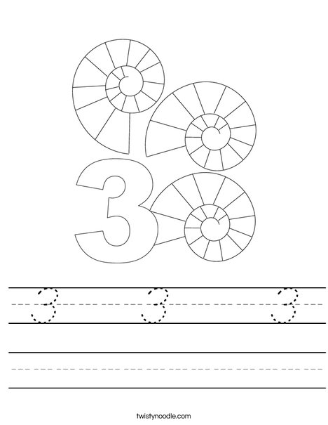 Three Shells Worksheet