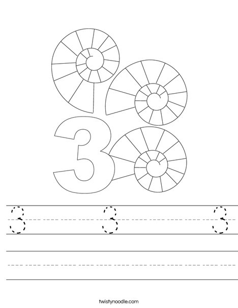 Three Shells Worksheet