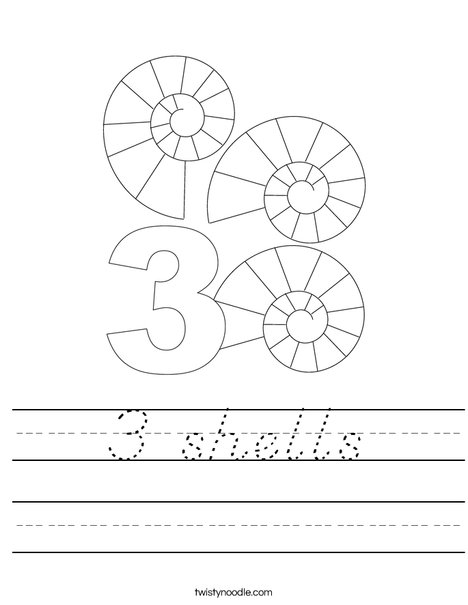 Three Shells Worksheet