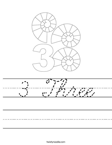 Three Shells Worksheet