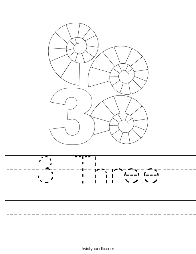 3 Three Worksheet