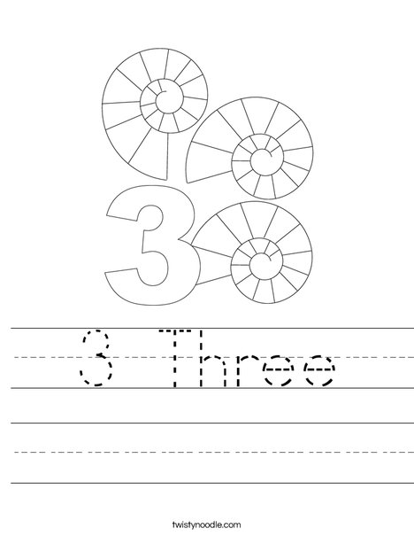 Three Shells Worksheet