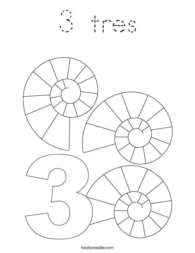 3 tres Coloring Page