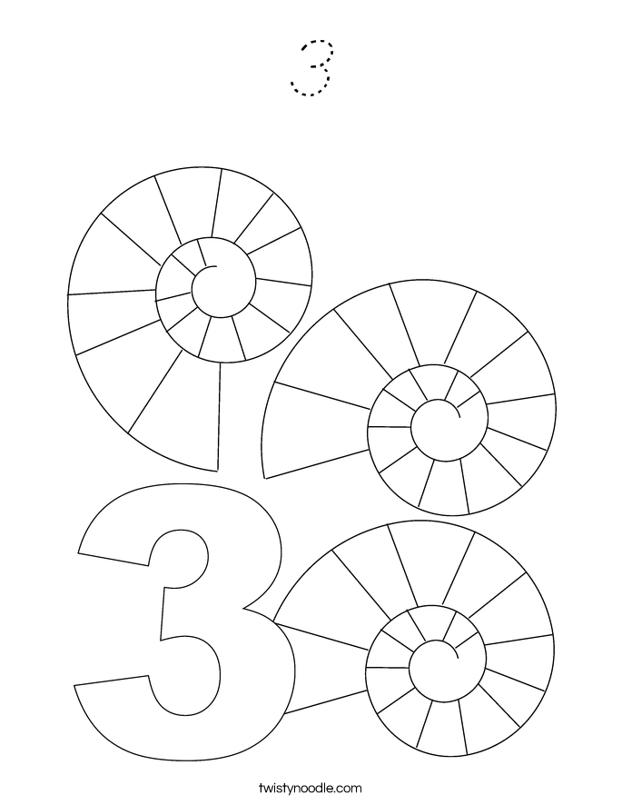 3 Coloring Page