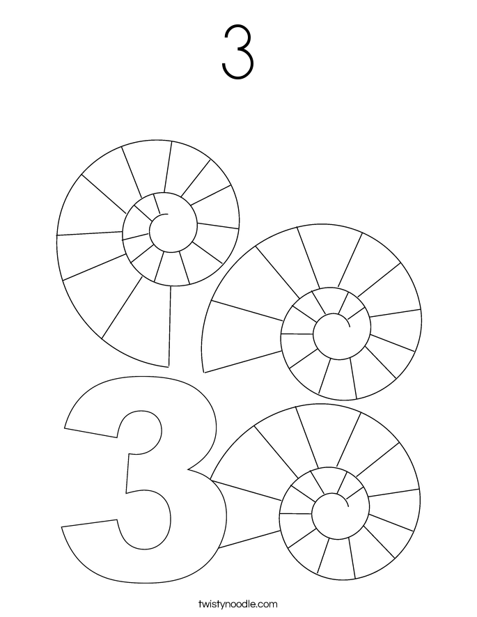 3 Coloring Page