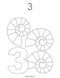 3 Coloring Page
